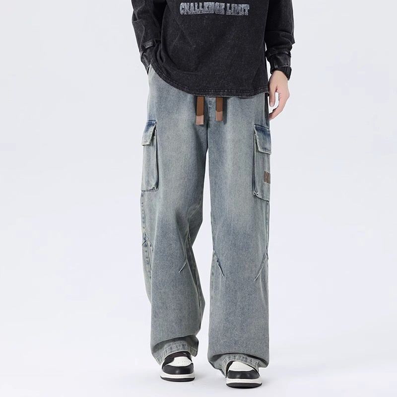 Cargo Pant Wide - Pantalon en jean de travail à