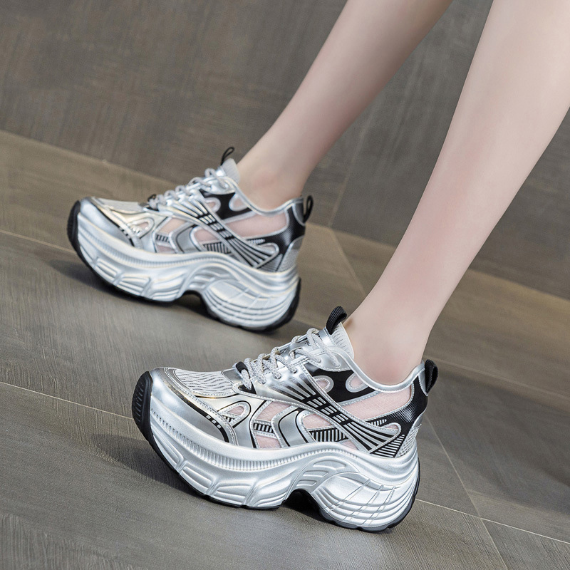Chunky Sneaker Platform - Baskets compensées 8 cm pour femme,