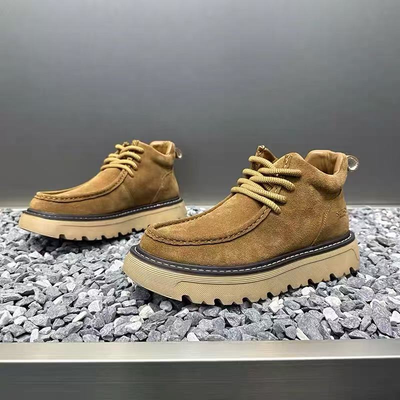 Street Fashion Men 2025 - Automne hiver hommes plate-forme bottes concepteur