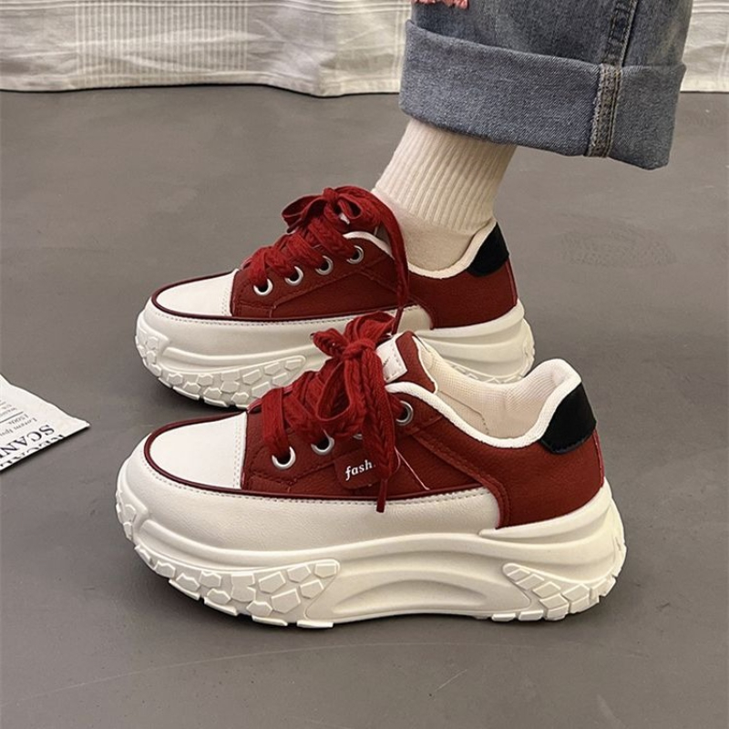 Chunky Sneaker Platform - Baskets blanches épaisses de printemps pour