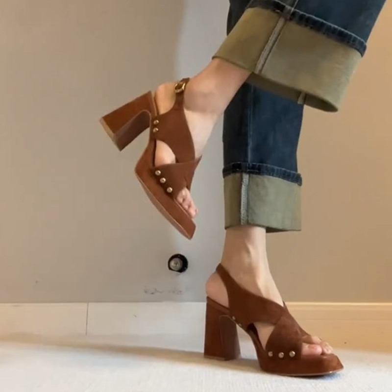 Chunky Sneaker Platform - Nouvelles sandales compensées à talons hauts