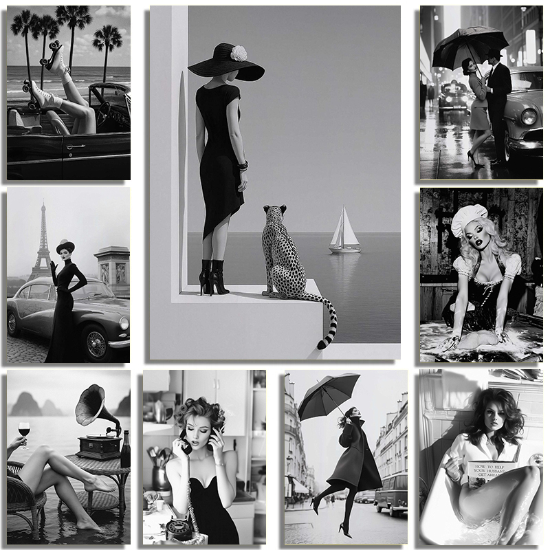 Street Fashion Luxury - Affiche d'art de portrait de modèle