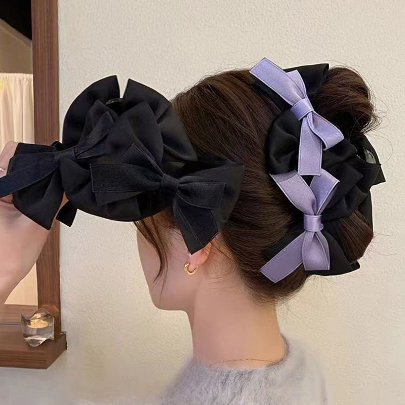 French Street Fashion - Pince à cheveux nœud français grande