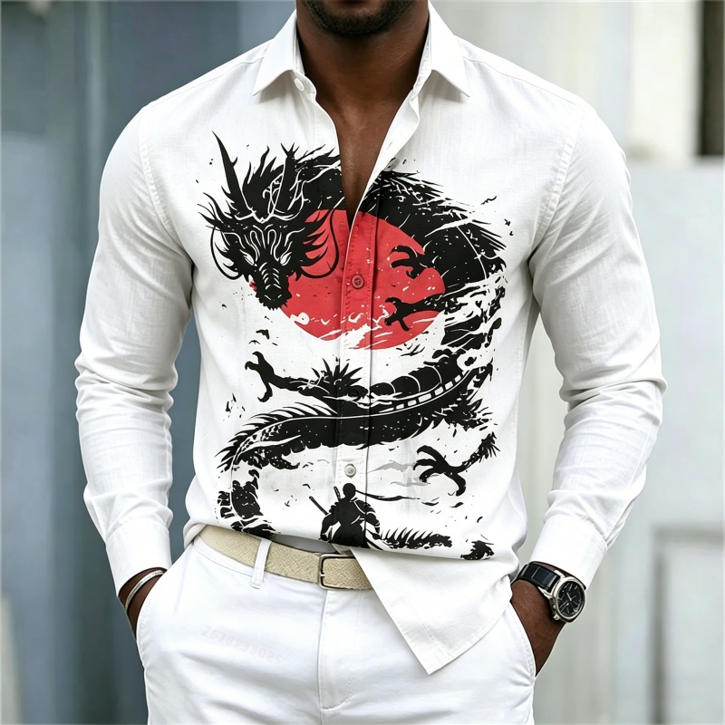 Street Fashion Men - Nouvelle Chemise Homme 2026 – Motif