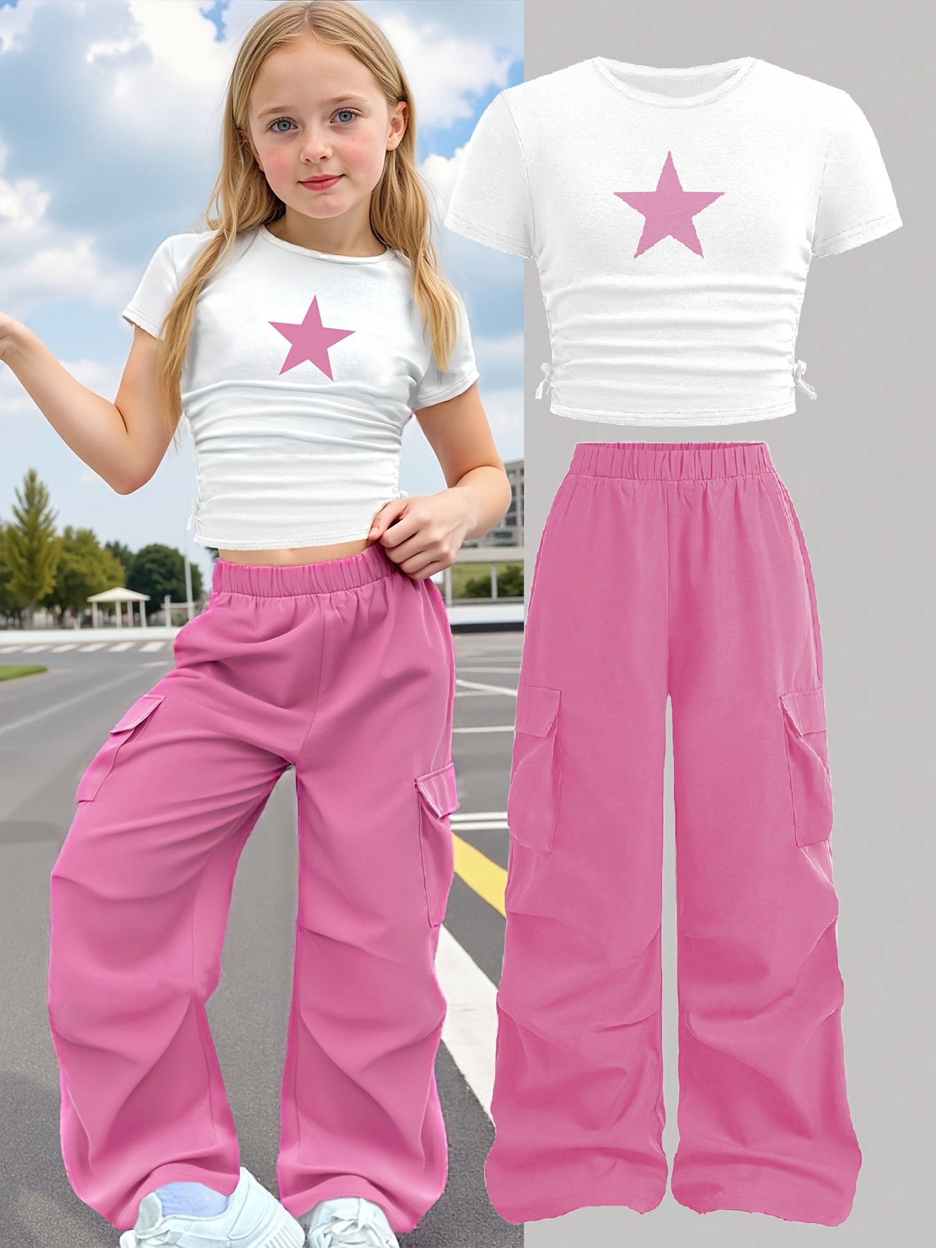 Street Fashion Co - Ensemble 2 pièces tendance pour filles,