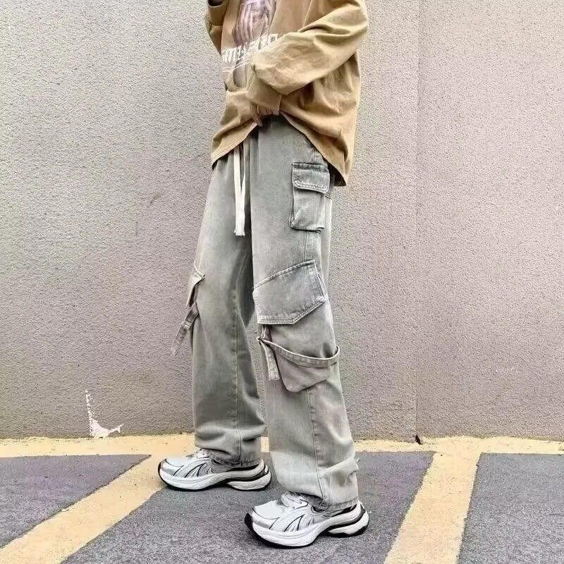 Cargo Pant Wide - Nouveau Jean Cargo Multi-Poches Américain pour