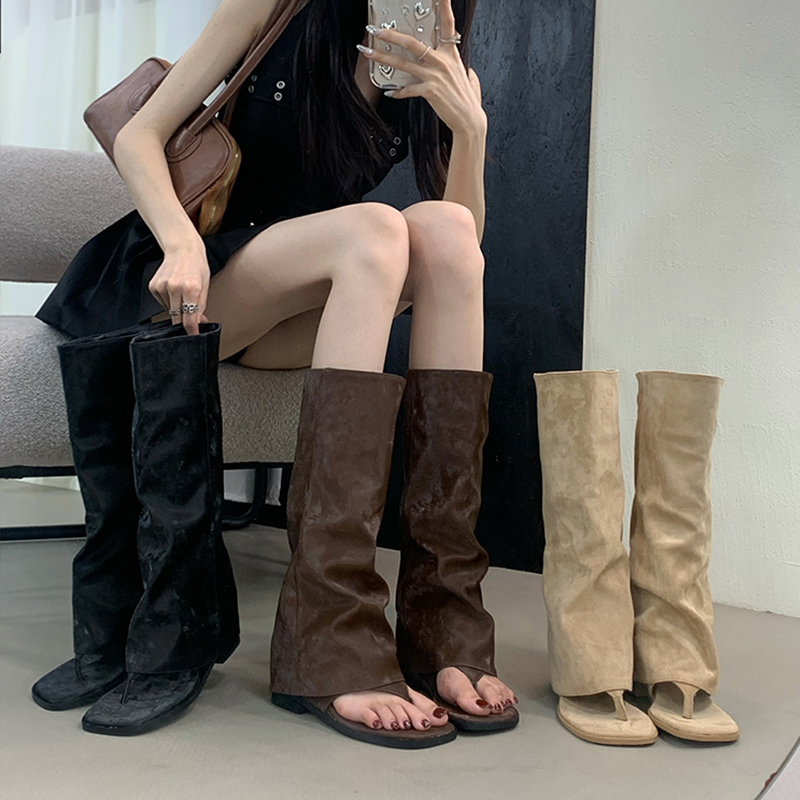 Street Fashion In Korea - Bottes ajourées pour femmes, style coréen,