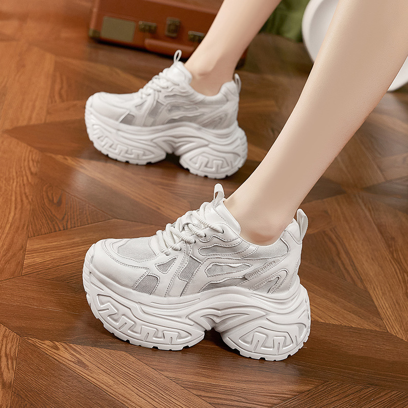 Chunky Sneaker Platform - Baskets compensées tendance pour femme, respirantes