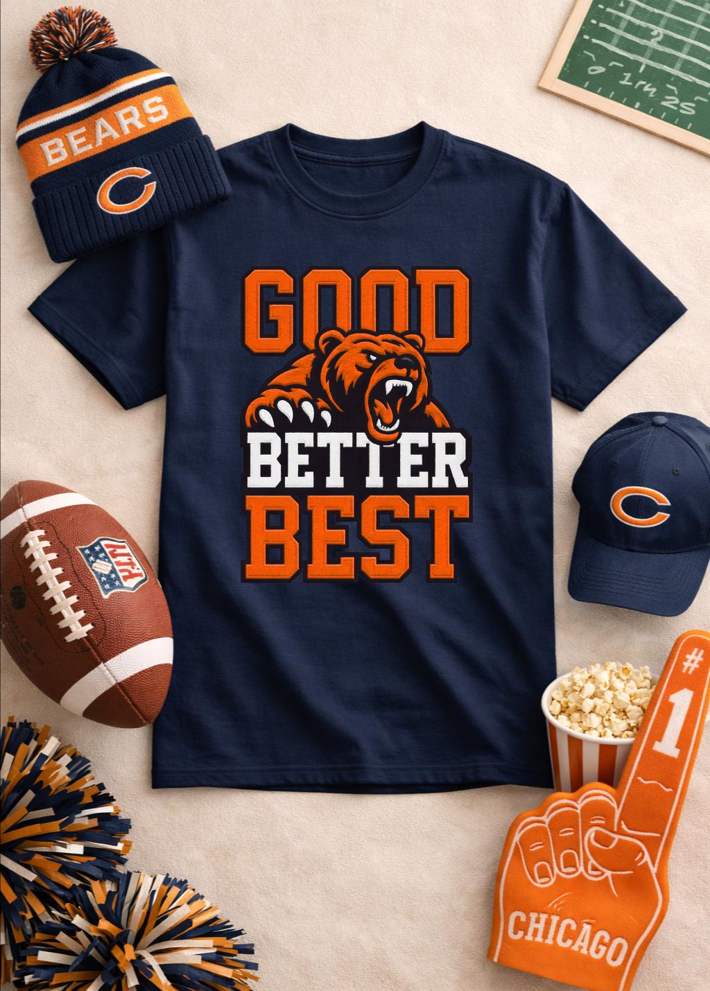 T-shirt Good Better Best Bear, - Street Fashion Chicago avis et prix