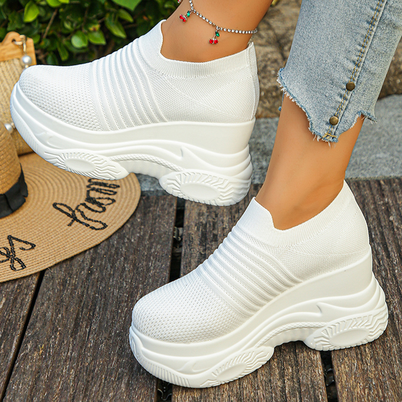 Baskets épaisses blanches tric - Chunky Sneaker Platform avis et prix