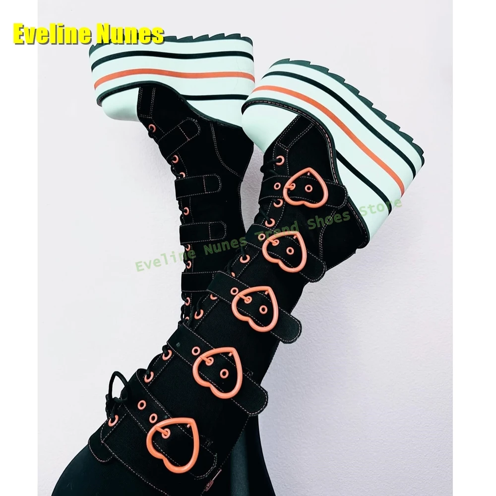 Bottes à plateforme avec boucl - Street Fashion Trends 2025 avis et prix