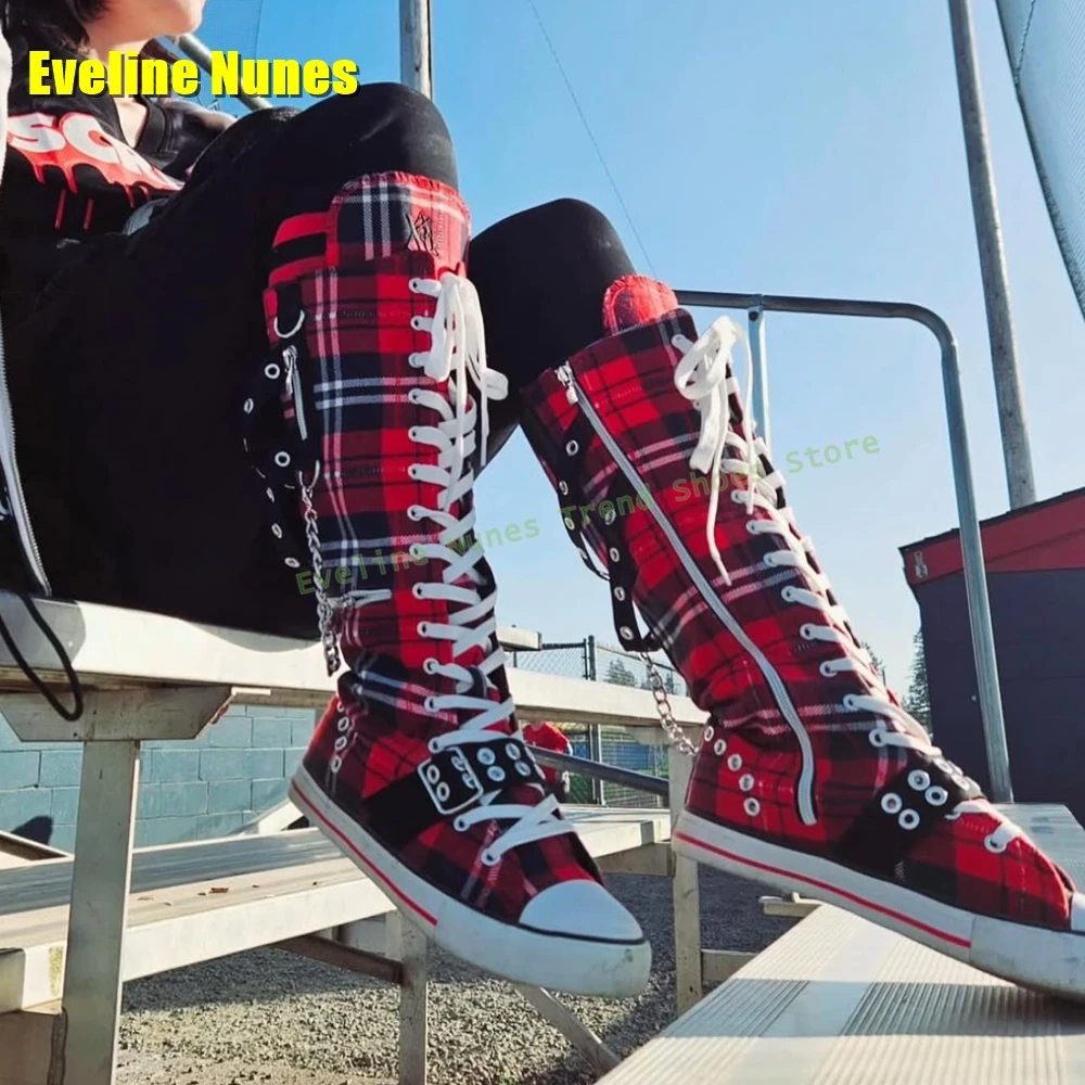 Bottes à plateforme avec boucl - Street Fashion Trends 2025 avis et prix