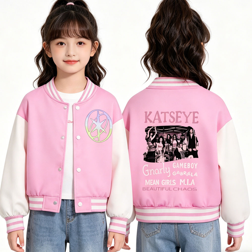KATSEYE – veste de baseball co - Street Fashion Kids avis et prix