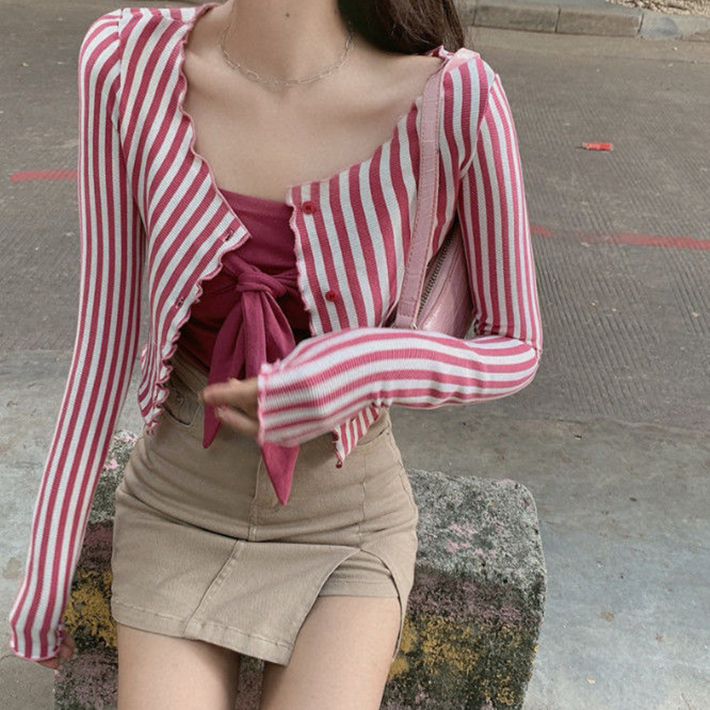 MEXZT-Chemises rayées vintage  - Street Fashion In Korea avis et prix