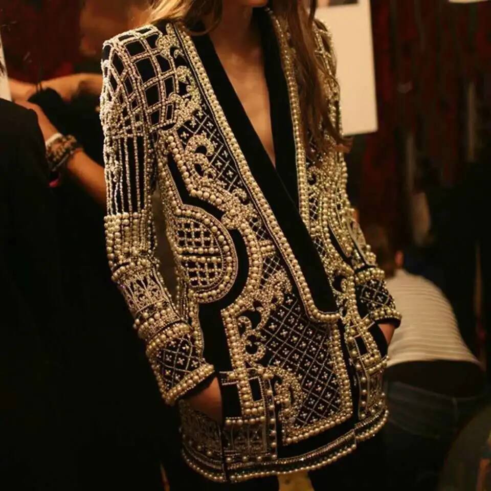 Veste blazer à col en V avec p - Street Fashion Taiwan avis et prix