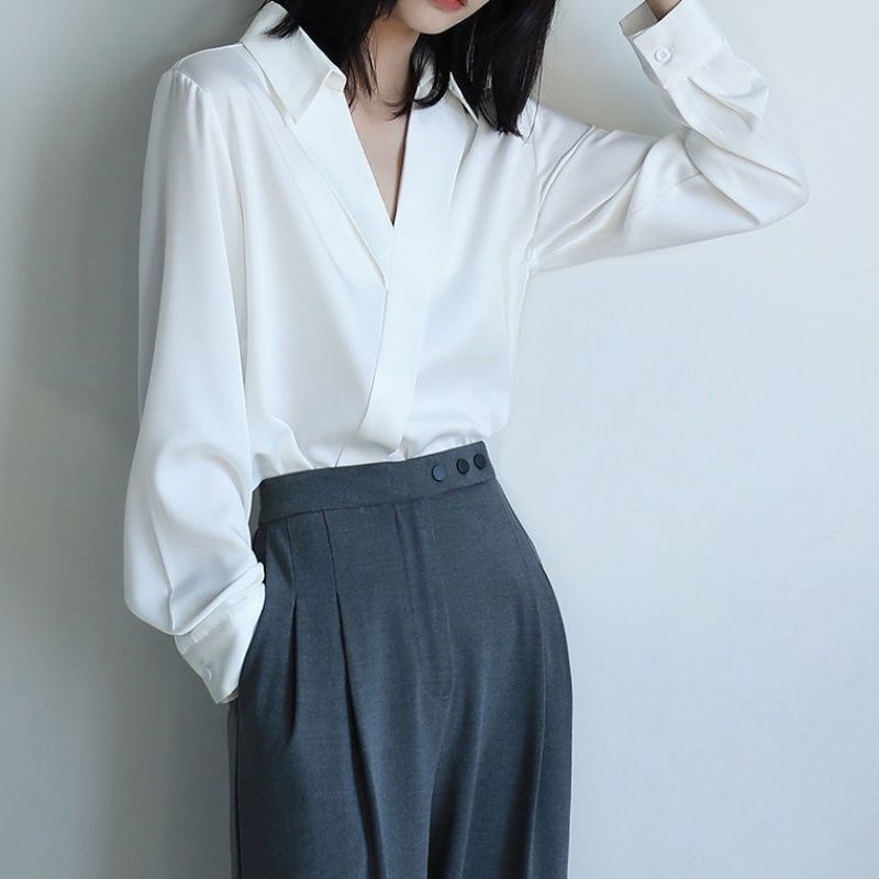 Gidyq-Chemises noires en mouss - Street Fashion In Korea avis et prix