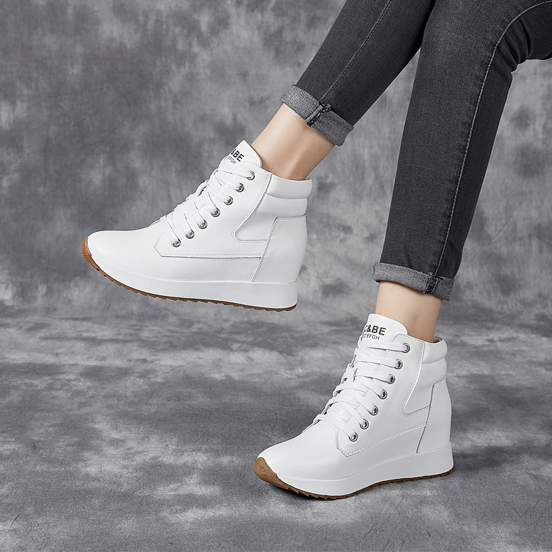 Bottines en cuir véritable pou - Chunky Sneaker Platform avis et prix