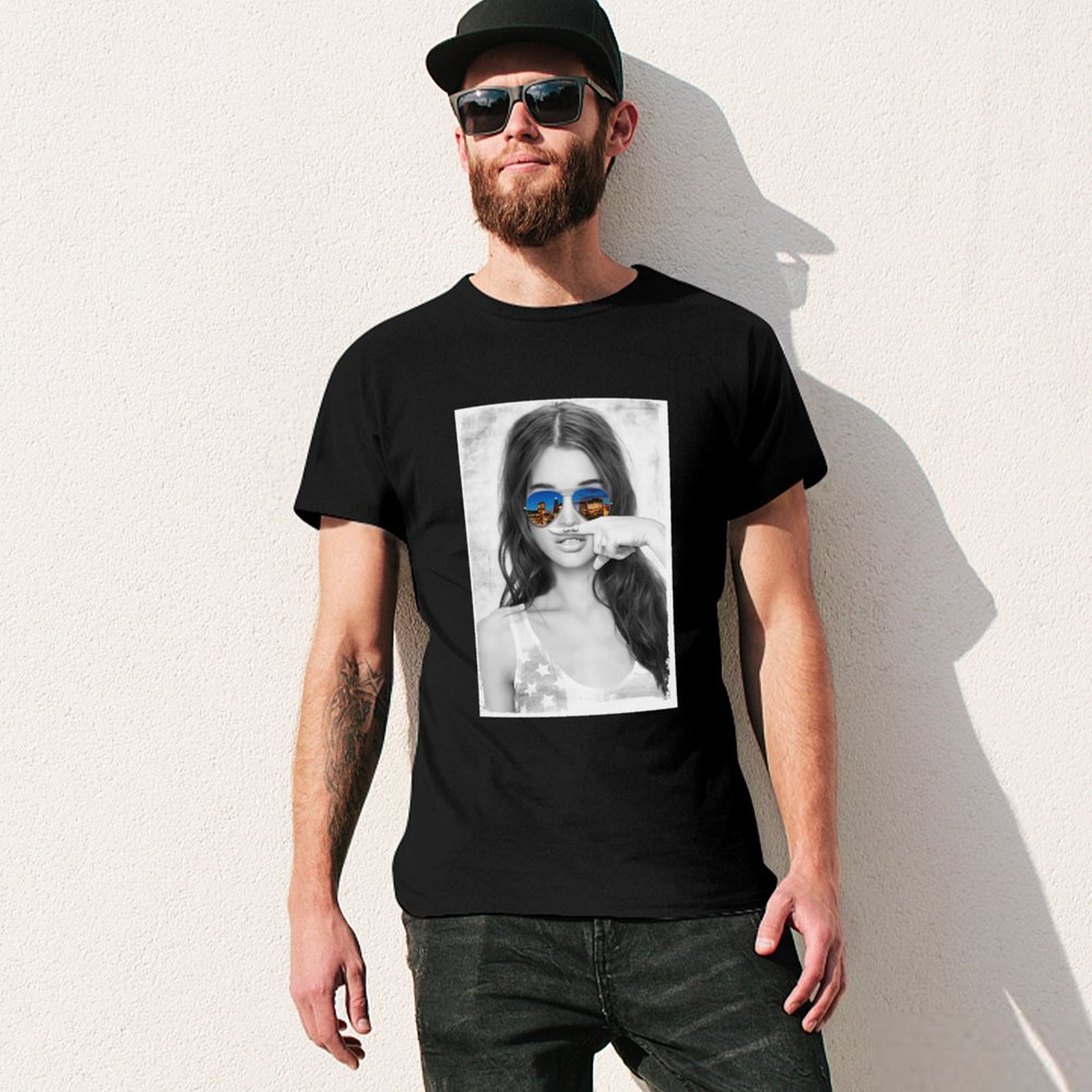T-Shirt Original Mustache Girl - Street Fashion Co avis et prix