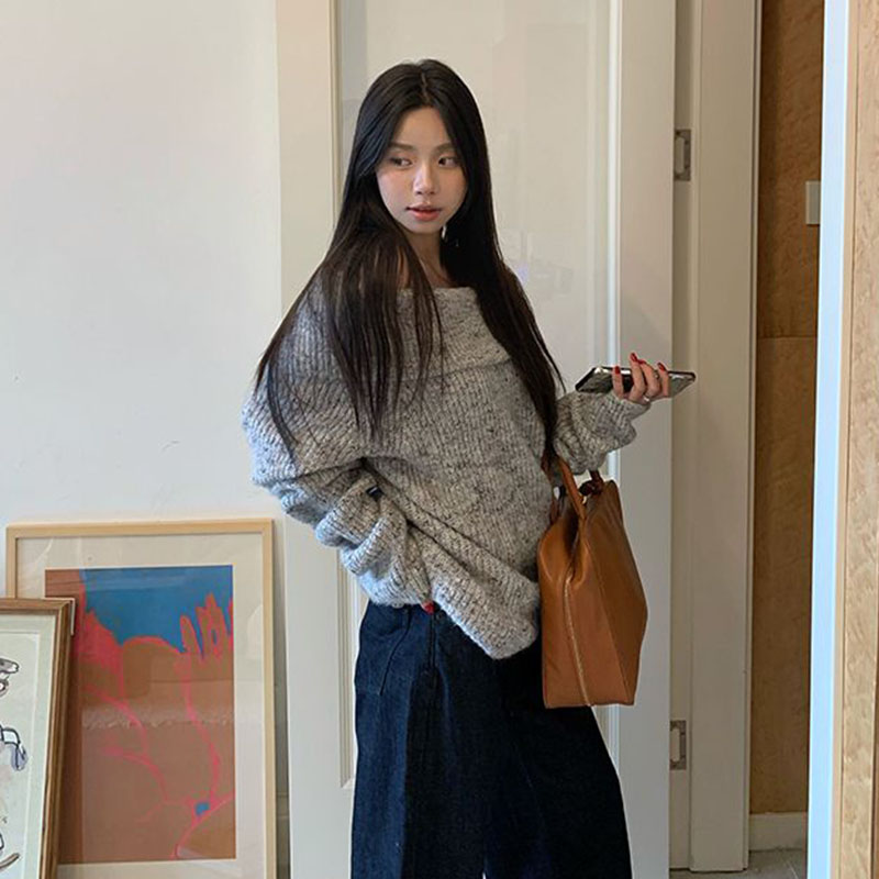 Pull élégant à épaules dénudée - Street Fashion In Korea avis et prix