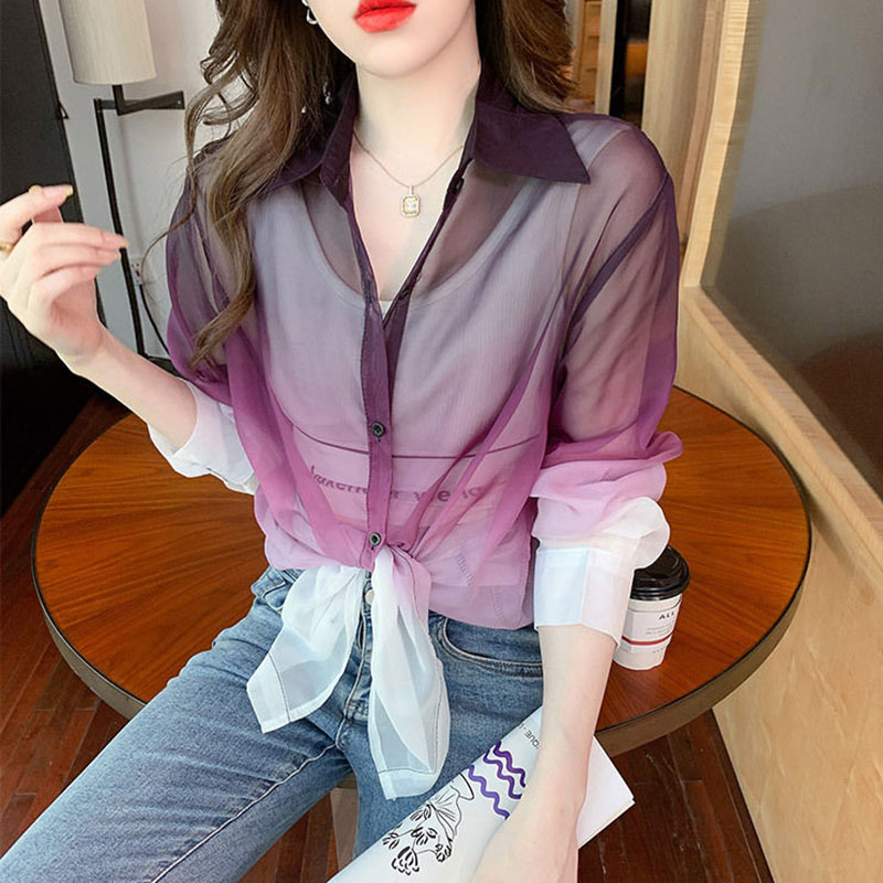 Chemise en mousseline de soie  - Street Fashion In Korea avis et prix