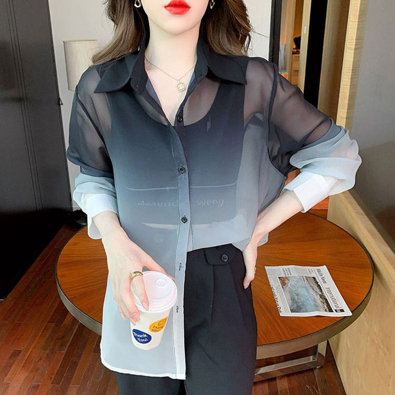 Chemise en mousseline de soie  - Street Fashion In Korea avis et prix