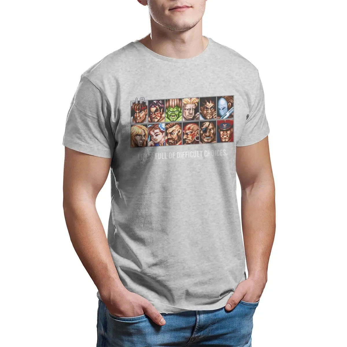 T-shirt drôle Street Fighter D - Street Fashion Videos avis et prix