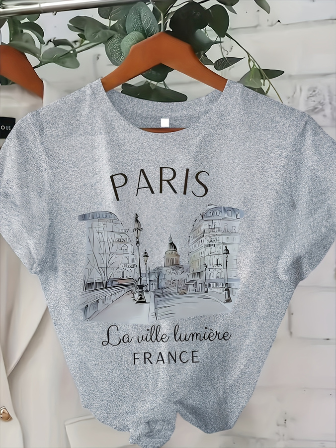 T-shirt à col rond pour femme  - Street Fashion Paris 2025 Trends avis et prix