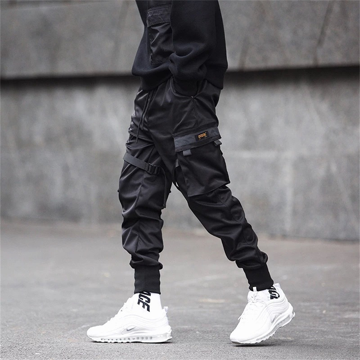 Pantalon Cargo Hip Hop noir, p - Street Fashion In Korea avis et prix