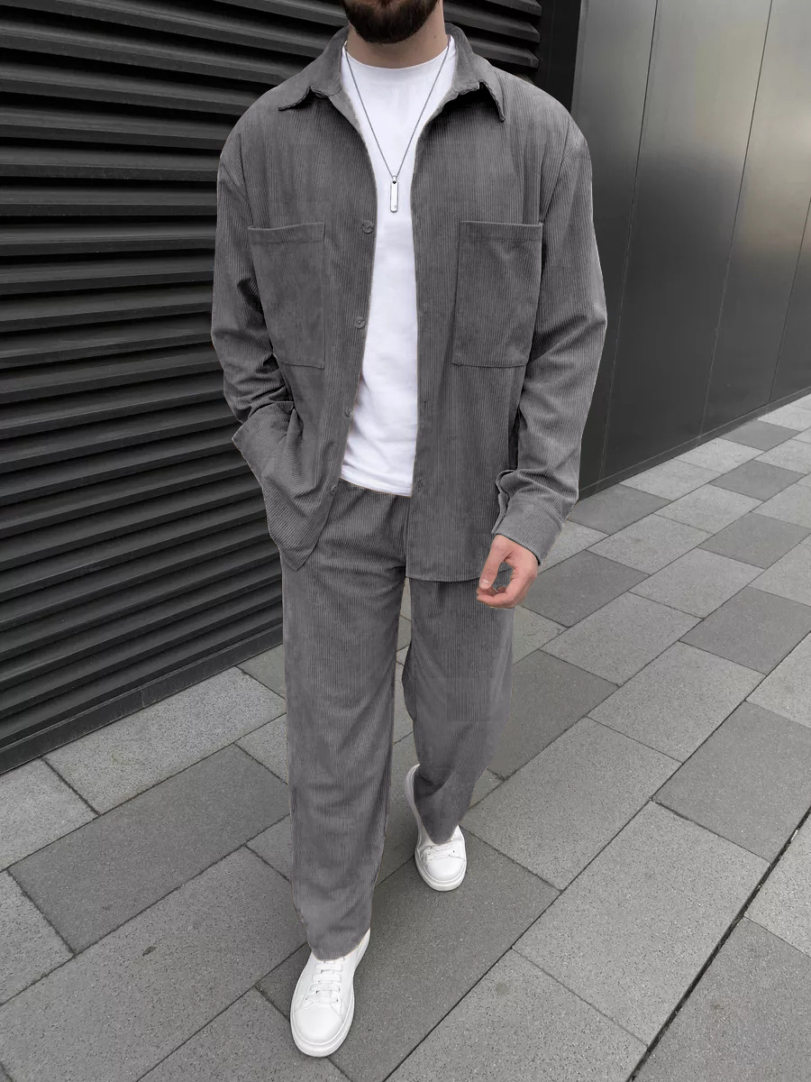 Ensemble deux pièces en velour - Street Fashion Men avis et prix