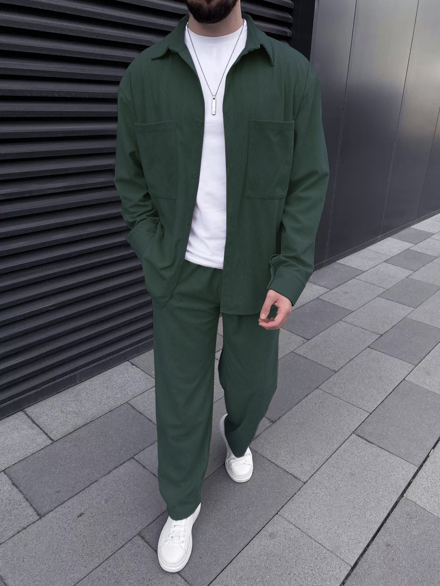 Ensemble deux pièces en velour - Street Fashion Men avis et prix