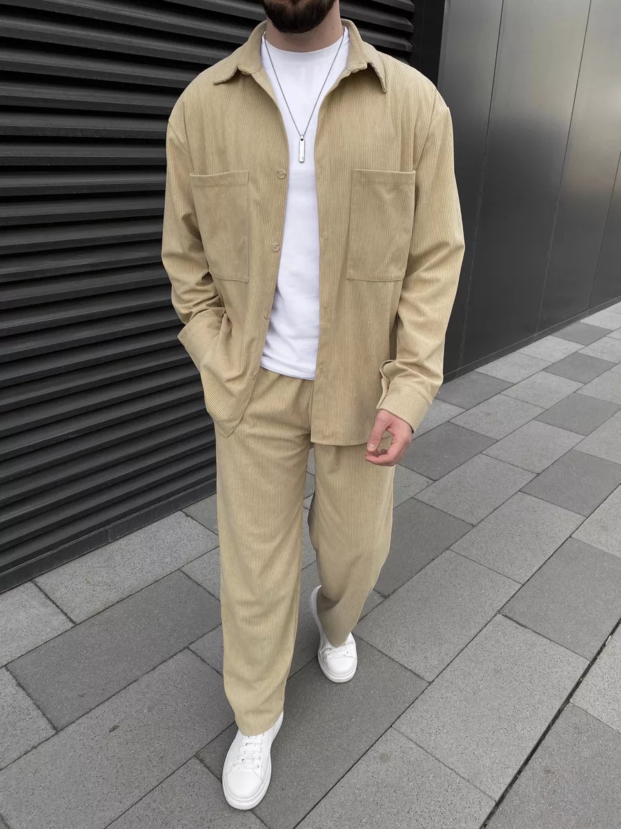 Ensemble deux pièces en velour - Street Fashion Men avis et prix