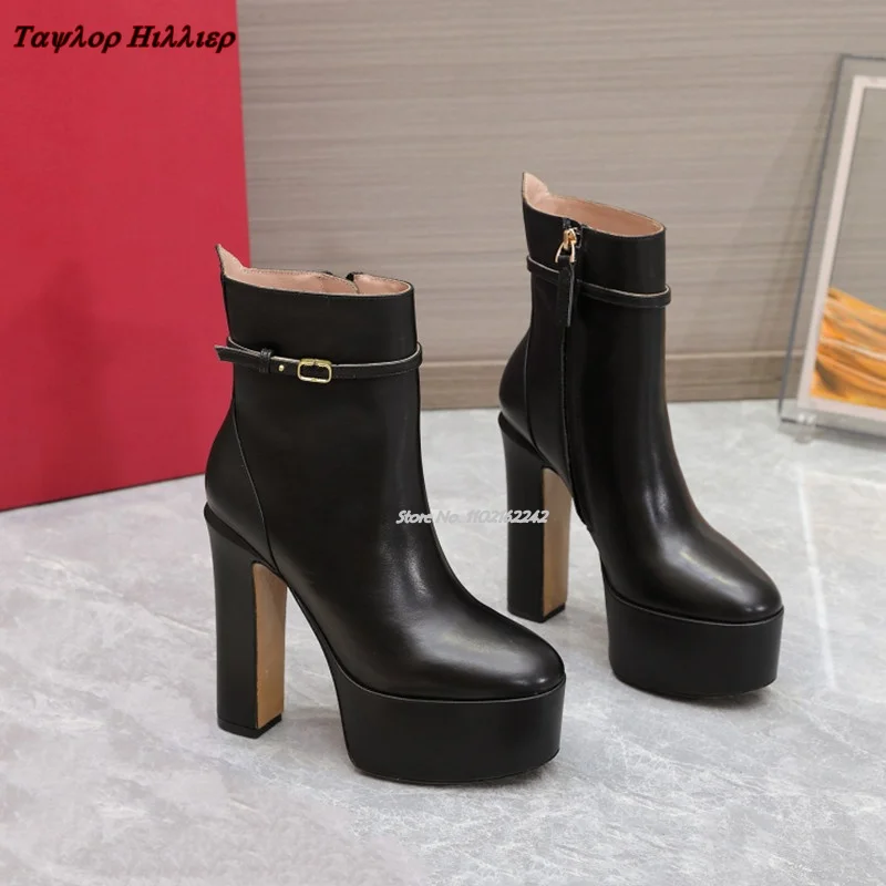 Bottines de luxe en cuir à pla - Street Fashion Luxury avis et prix