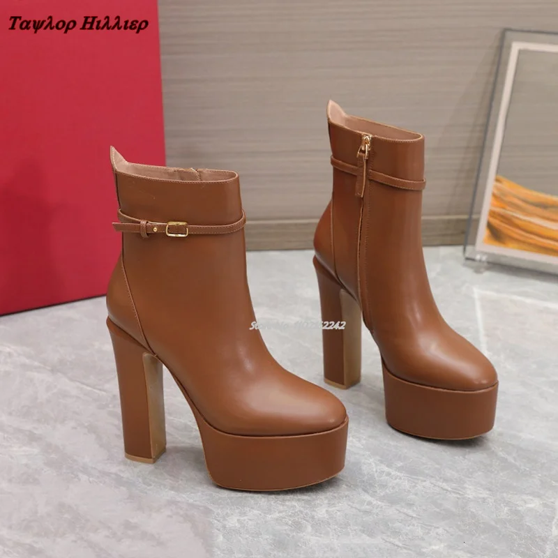 Bottines de luxe en cuir à pla - Street Fashion Luxury avis et prix