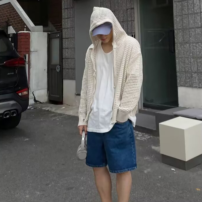 2026 Cardigan tricoté à capuch - Street Fashion In Korea avis et prix