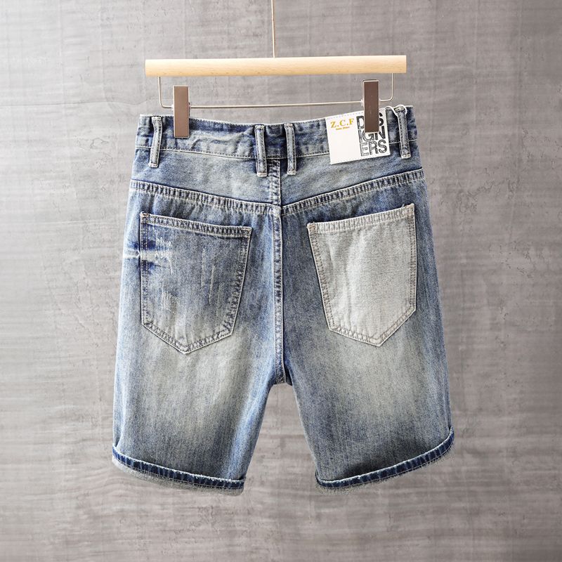 Jean court homme pantalon avec - Street Fashion In Korea avis et prix