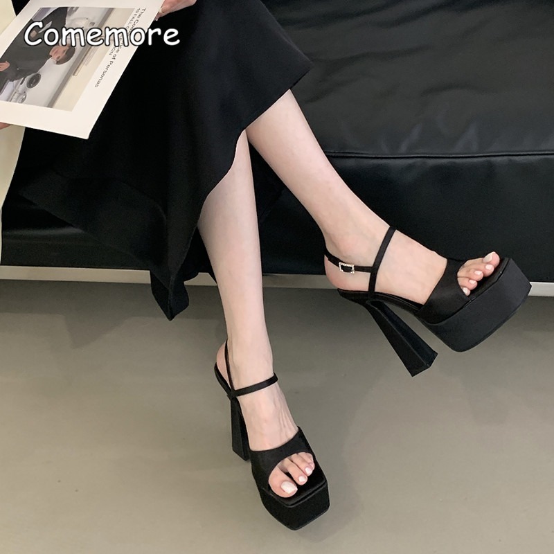 Sandales en Satin à talons hau - Chunky Sneaker Platform avis et prix