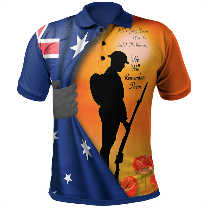 Lest We Forget Anzac Day Polo  - Street Fashion Men 2025 avis et prix