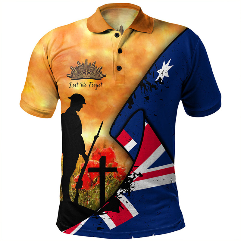 Lest We Forget Anzac Day Polo  - Street Fashion Men 2025 avis et prix