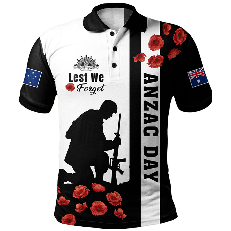Lest We Forget Anzac Day Polo  - Street Fashion Men 2025 avis et prix