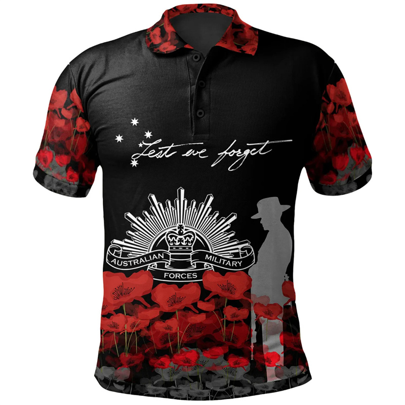 Lest We Forget Anzac Day Polo  - Street Fashion Men 2025 avis et prix