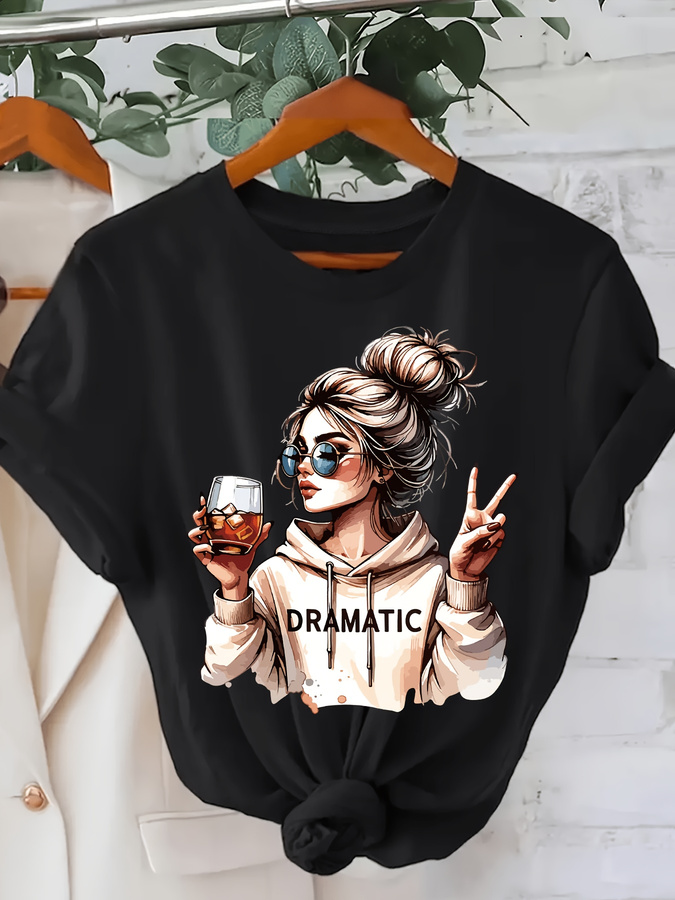 DRAMATIC 1pc T-shirt à manches - Street Fashion Trends 2025 avis et prix